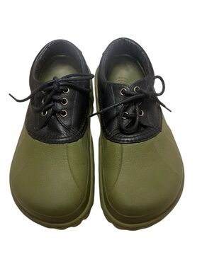 CROCS Olive Green and Black Men's Rain & Snow Lace-Up Boots
